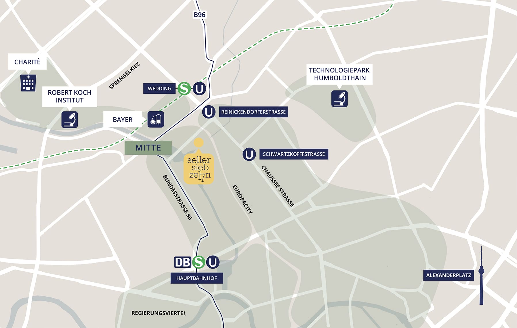 Zentrale Lage Karte Viereck V2